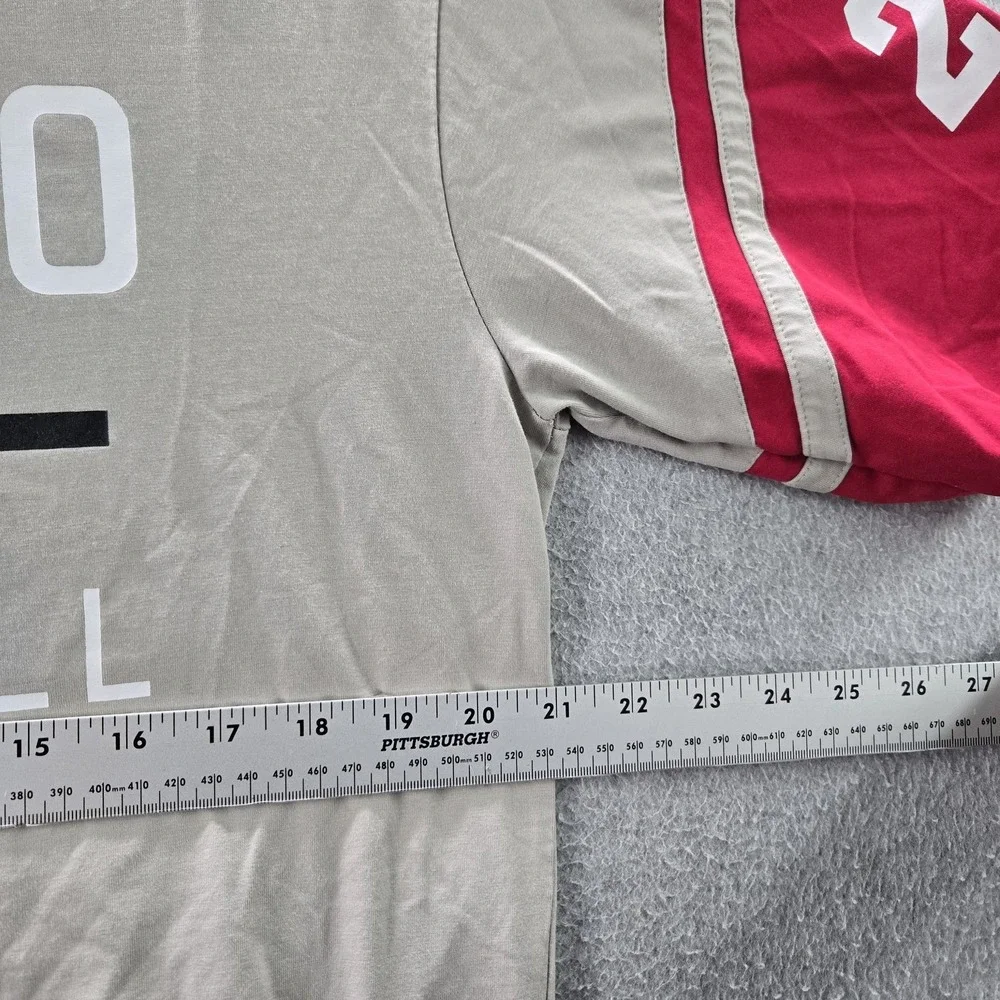 Chicago Bulls Men Shirt XXL Gray Jordan 23 Logo Ringer Short Sleeve Fitted‎